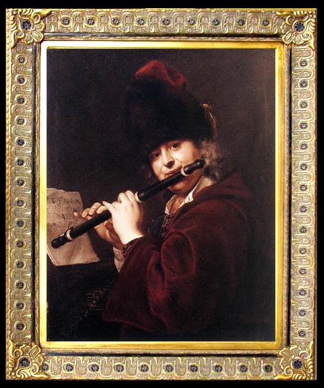 framed  KUPECKY, Jan Portrait of the Court Musician Josef Lemberger, Ta023